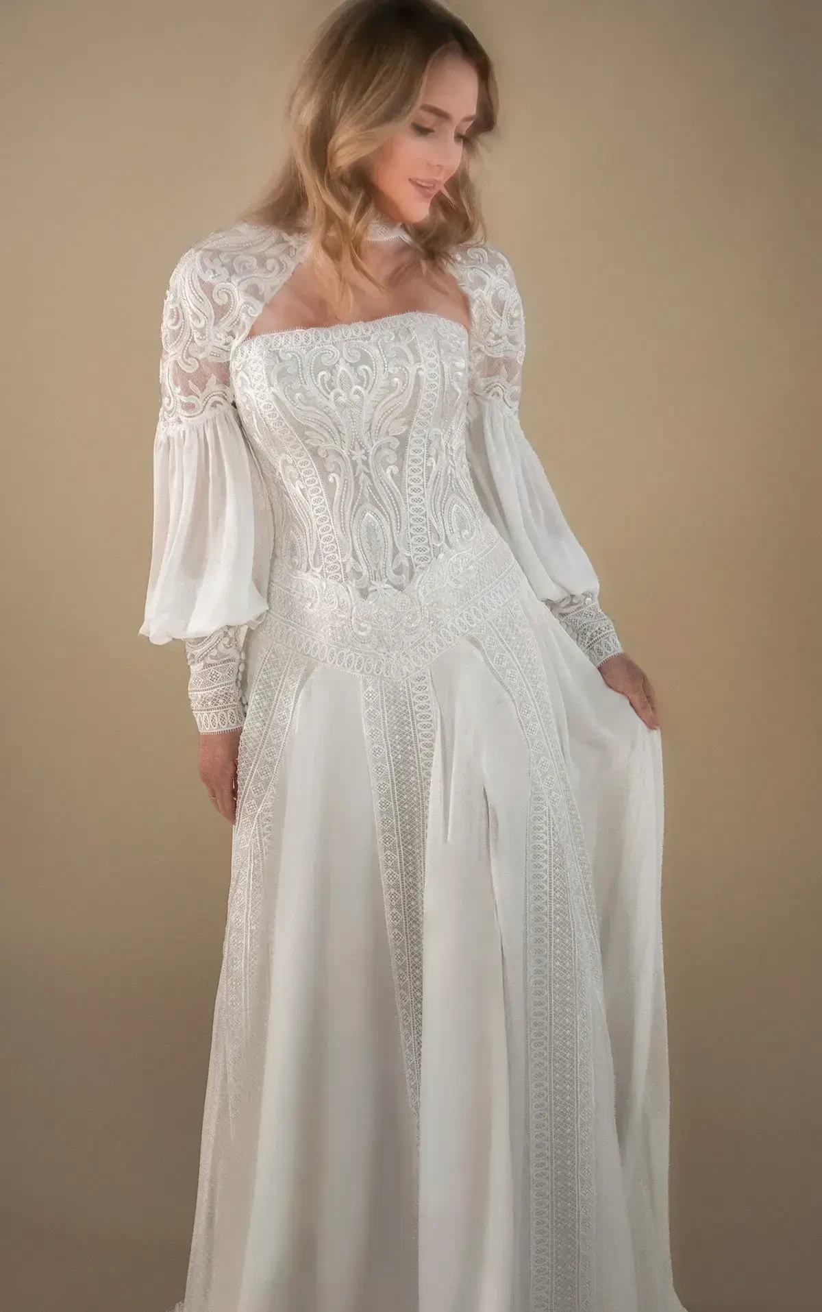 Bohemian Wedding Dresses for 2026: Lace, Movement &amp; Free-Spirited Style. Desktop Image